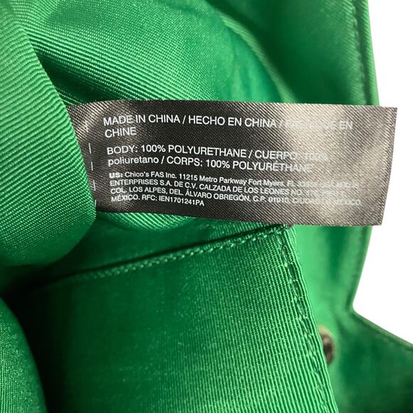 White House Black Market Women's Green Woven Vegan Leather Shoulder Bag - Picture 6 of 8